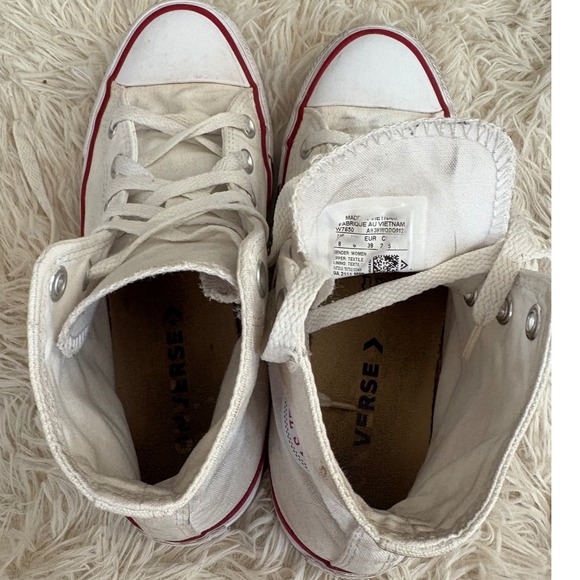 Converse Chuck Taylor‎ All Star High Top Sneakers White Canvas Classic Women 8 - Picture 9 of 9